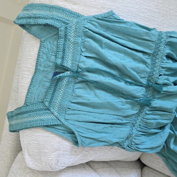 Old Navy Embroidered Clip-Dot Maxi Dress in English Ivy color size Small - Picture 3 of 5